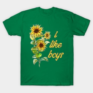 I Like Boys (Flowers) T-Shirt